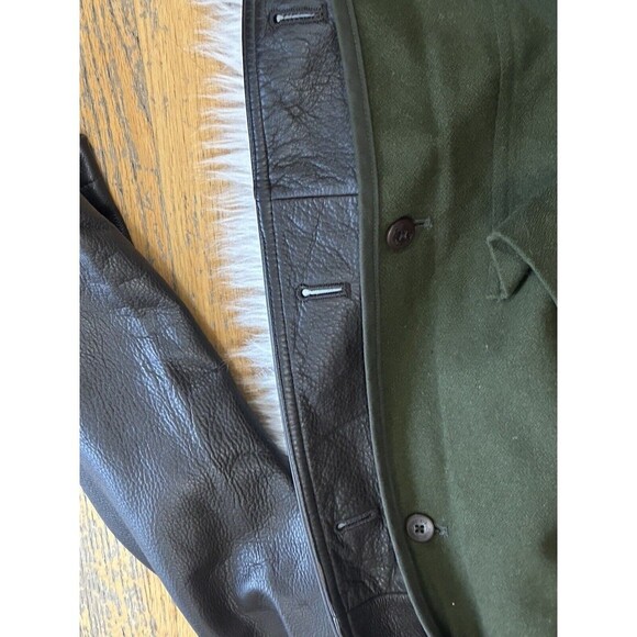 Structure Men’s Size XL Vintage Brown Leather Coat Jacket Lining Insert - Picture 15 of 16